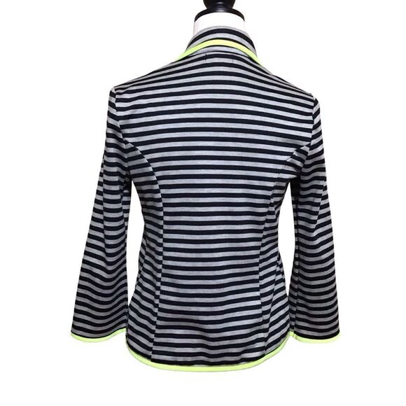 Olsenboye Black Gray Striped Blazer M - Picture 4 of 7